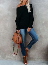 Milan Kiss Sweter w kolorze czarnym rozmiar: M. Czarne swetry klasyczne damskie Milan Kiss, m, ze splotem, bez kołnierzyka. Za 148.26 zł.