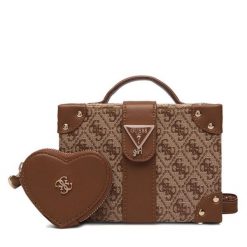Torebka Guess. Brązowe torebki klasyczne damskie Guess, bez dodatków. Za 349.99 zł.