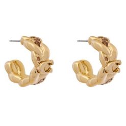 Kolczyki Coach. Żółte kolczyki damskie Coach, złote. Za 639.99 zł.