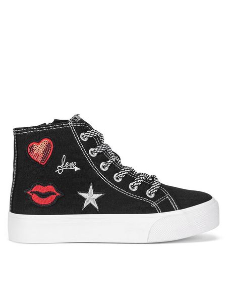 DeeZee Trampki CSS030752 Czarny. Czarne trampki dziewczęce DeeZee, bez wzorów, z materiału, bez zapięcia. Za 109.99 zł.