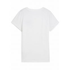 Damska koszulka ESS SCRIPT PUMA White. Białe koszulki damskie Puma, l, bez wzorów, bez kołnierzyka, bez ramiączek. Za 67.99 zł.