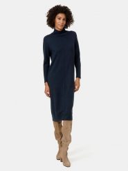 Gerry Weber Sukienka dzianinowa w kolorze granatowym rozmiar: 36. Niebieskie sukienki damskie Gerry Weber, bez wzorów, z dzianiny, bez ramiączek. Za 219.60 zł.