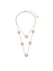 Guess Naszyjnik JUBN05 581JW Złoty. Żółte naszyjniki damskie Guess, metalowe. Za 729.99 zł.