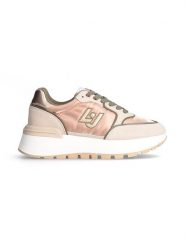 Liu Jo Skórzane sneakersy w kolorze jasnoróżowo-pomarańczowo-złotym rozmiar: 39. Pomarańczowe obuwie sportowe damskie Liu Jo, z materiału, bez zapięcia. Za 330.20 zł.