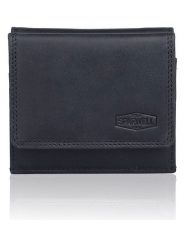 SPARWELL Skórzany portfel "Nakia" w kolorze czarnym - 10,5 x 9 x 2,5 cm rozmiar: onesize. Czarne portfele damskie SPARWELL, bez wzorów, z materiału. Za 65.99 zł.