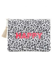 Zwillingsherz Kosmetyczka "Happy" w kolorze szarym - 24 x 18 cm rozmiar: onesize. Szare kosmetyczki damskie Zwillingsherz, bez wzorów, z materiału. Za 114.98 zł.