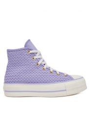 Converse Trampki Chuck Taylor All Star Lift Platform Knit Kadın Mor A13644C Fioletowy. Fioletowe trampki damskie Converse, bez wzorów, z materiału, bez zapięcia. Za 289.99 zł.