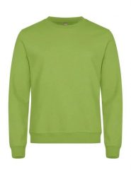 Clique Basic Roundneck bluza unisex z trwałego materiału – light green. Zielone bluzy damskie CLIQUE, xs, bez wzorów, z bawełny, bez kaptura. Za 157.03 zł.
