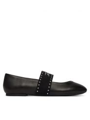 KARL LAGERFELD Baleriny Karo KL40126A Czarny. Czarne balerinki damskie KARL LAGERFELD, bez wzorów, ze skóry. Za 729.99 zł.