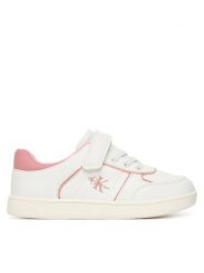 Calvin Klein Sneakersy V1A9-83082-1355 S Biały. Białe buty sportowe dziewczęce Calvin Klein, bez wzorów, ze skóry, bez zapięcia. Za 349.99 zł.