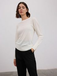 BGN Sweter w kolorze kremowym rozmiar: 36. Brązowe swetry klasyczne damskie BGN, bez kołnierzyka. Za 117.45 zł.