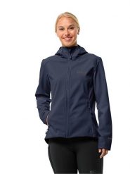 Jack Wolfskin Kurtka softshellowa "Bornberg" w kolorze granatowym rozmiar: M. Niebieskie kurtki sportowe damskie Jack Wolfskin, m, bez wzorów, bez kaptura. Za 281.10 zł.