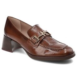 Brązowe Półbuty Hispanitas Eleganckie Obuwie Damskie. Brązowe półbuty damskie Hispanitas, bez wzorów, z jeansu, bez obcasa, na obcasie, bez zapięcia. Za 639.00 zł.