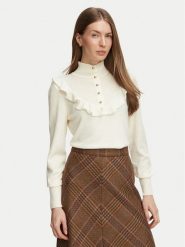 Luisa Spagnoli Sweter Maratea 100501 Kremowy Regular Fit. Białe swetry klasyczne damskie Luisa Spagnoli, l, z wełny, bez kołnierzyka. Za 1,449.00 zł.