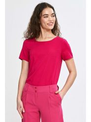 Nife Koszulka w kolorze różowym rozmiar: 40. Różowe bluzki damskie Nife, bez wzorów, z wiskozy, bez kołnierzyka, bez ramiączek. Za 86.78 zł.