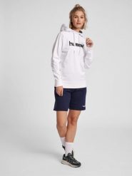 Bluza sportowa z kapturem damska Hummel Go Cotton Logo Hoodie Woman. Białe bluzy damskie Hummel, s, bez wzorów, z bawełny, z kapturem. Za 218.20 zł.