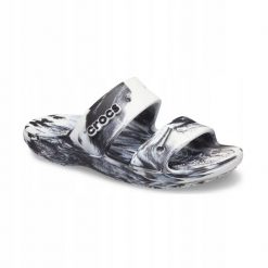Klapki Dla Dorosłych Crocs Classic Marbled. Klapki damskie Crocs, bez wzorów, z materiału, bez obcasa, bez zapięcia. Za 99.99 zł.
