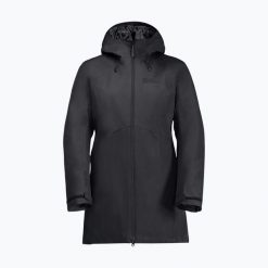Kurtka zimowa damska Jack Wolfskin Heidelstein Ins. Czarne kurtki damskie Jack Wolfskin, na zimę, xs, bez wzorów, z puchu, bez kaptura. Za 679.99 zł.