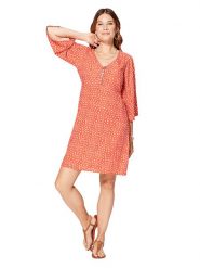 Aller Simplement Sukienka w kolorze czerwonym rozmiar: 38/40. Czerwone sukienki damskie Aller Simplement, bez wzorów, z wiskozy, bez ramiączek. Za 78.99 zł.