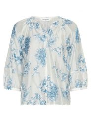 MOSS COPENHAGEN Bluzka w kolorze białym rozmiar: S/M. Białe bluzki damskie Moss Copenhagen, m, bez wzorów, bez kołnierzyka, bez ramiączek. Za 199.95 zł.