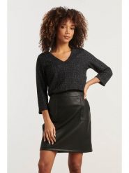 Smashed Lemon Bluzka w kolorze granatowym rozmiar: 3XL. Niebieskie bluzki damskie Smashed Lemon, xl, bez wzorów, bez kołnierzyka, bez ramiączek. Za 126.45 zł.