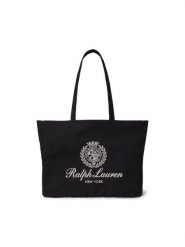 Polo Ralph Lauren Torebka 405P16989002 Czarny. Czarne shopper bag Polo Ralph Lauren, z materiału, bez dodatków. Za 519.99 zł.