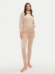 Selmark Piżama P9074 Beżowy Regular Fit. Brązowe piżamy damskie Selmark, bez wzorów, z syntetyku, bez ramiączek. Za 209.99 zł.