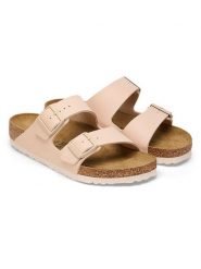 Birkenstock Klapki "Arizona" w kolorze beżowym rozmiar: 40. Brązowe klapki damskie Birkenstock, bez wzorów, z otwartym noskiem, bez obcasa, bez zapięcia. Za 350.95 zł.