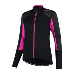 Softshellowa kurtka rowerowa Rogelli GLORY z oddychającymi plecami. Czarne kurtki damskie Rogelli, m, bez wzorów, bez kaptura. Za 243.00 zł.