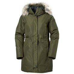 Parka damska Helly Hansen Senja. Zielone parki damskie Helly Hansen, na zimę, bez kaptura. W wyprzedaży za 1,192.00 zł.