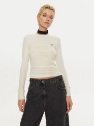Miss Sixty Bluzka 6L3SJ3890000 Biały Regular Fit. Białe bluzki damskie Miss Sixty, l, bez wzorów, z bawełny, bez kołnierzyka, bez ramiączek. Za 239.99 zł.