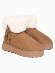 Blackfield Botki zimowe "Clary" w kolorze jasnobrązowym rozmiar: 38. Brązowe botki damskie Blackfield, na zimę, bez obcasa, na platformie, bez zapięcia. Za 174.84 zł.