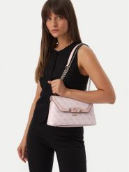 Guess Torebka Lindsey HWSG97 49210 Różowy jasny. Czerwone listonoszki damskie Guess, z aplikacjami, ze skóry, bez dodatków. Za 525.99 zł.