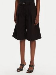 PINKO Bermudy Pascal 105245 A2M8 Czarny Relaxed Fit. Czarne szorty damskie Pinko, bez wzorów, z bawełny. Za 539.99 zł.