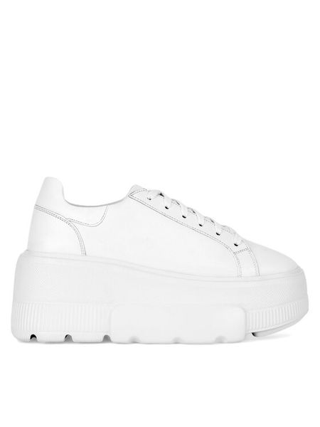 Badura Sneakersy CASI-01W1 Biały. Białe obuwie sportowe damskie Badura, ze skóry, bez zapięcia. Za 349.99 zł.