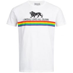 T-shirt o klasycznym kroju Lonsdale Nelson. Białe t-shirty damskie Lonsdale, bez wzorów, z bawełny, bez kołnierzyka. Za 191.00 zł.