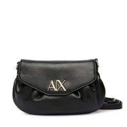 Torebka Armani Exchange. Czarne listonoszki damskie Armani Exchange, bez wzorów, bez dodatków. Za 539.99 zł.