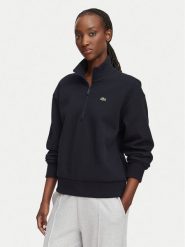 Lacoste Bluza SF5271 Granatowy Regular Fit. Niebieskie bluzy damskie Lacoste, bez wzorów, z syntetyku, bez kaptura. Za 583.99 zł.