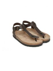 Mandel Skórzane sandały w kolorze brązowym rozmiar: 39. Brązowe sandały damskie Mandel, bez wzorów, z otwartym noskiem, bez obcasa, bez zapięcia. Za 121.99 zł.