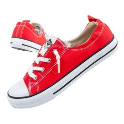 Buty Lee Cooper trampki damskie czerwone LCW-25-02-3298L. Czerwone trampki damskie bez wzorów, z gumy, bez zapięcia. Za 180.02 zł.