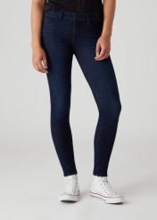WRANGLER SKINNY DAMSKIE SPODNIE JEANSOWE TAINTED BLUE W28KSZ21H 112128333. Niebieskie rurki damskie Wrangler, bez wzorów, z jeansu. Za 199.99 zł.