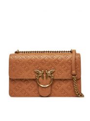 PINKO Torebka Love One Classic Dc 100941 A1YB Brązowy. Brązowe listonoszki damskie Pinko, bez wzorów, ze skóry, bez dodatków. Za 929.99 zł.