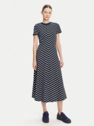 Tommy Hilfiger Sukienka codzienna WW0WW44547 Granatowy Regular Fit. Niebieskie sukienki damskie Tommy Hilfiger, bez wzorów, z bawełny, bez ramiączek. Za 349.99 zł.
