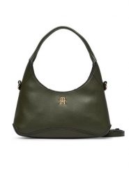 Tommy Hilfiger Torebka Th Everyday Mini Hobo AW0AW19185 Zielony ciemny. Zielone torebki klasyczne damskie Tommy Hilfiger, ze skóry, bez dodatków. Za 449.99 zł.