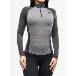 Bluza termiczna damska Odlo Natural Performance PW 150 BL Top Turtle Neck LS. Szare bluzy damskie ODLO, na zimę, bez wzorów, bez kaptura. Za 272.99 zł.