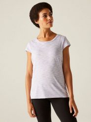 Regatta Koszulka funkcyjna "Hyperdimension II" w kolorze fioletowym rozmiar: 38. Różowe koszulki damskie Regatta, bez wzorów, z materiału, bez kołnierzyka, bez ramiączek. Za 43.68 zł.