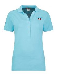 Canadian Peak Koszulka polo "Kellyeak" w kolorze błękitnym rozmiar: M. Niebieskie bluzki damskie Canadian Peak, m, bez wzorów, z bawełny, bez kołnierzyka, bez ramiączek. Za 92.21 zł.