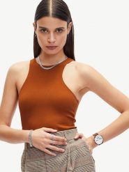 Liebeskind Chronograf w kolorze jasnobrązowo-srebrno-białym rozmiar: onesize. Brązowe, analogowe zegarki damskie Liebeskind, ze stali. Za 457.95 zł.