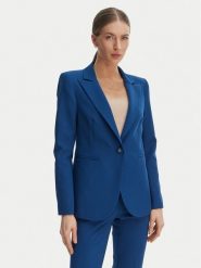 Rinascimento Marynarka CFC0127895003 Niebieski Slim Fit. Niebieskie marynarki i żakiety damskie Rinascimento, s, bez wzorów, z syntetyku. Za 699.99 zł.