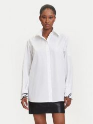 KARL LAGERFELD Koszula A3W11023 Biały Regular Fit. Białe koszule damskie KARL LAGERFELD, bez wzorów, z bawełny, bez kołnierzyka, bez ramiączek. Za 679.99 zł.
